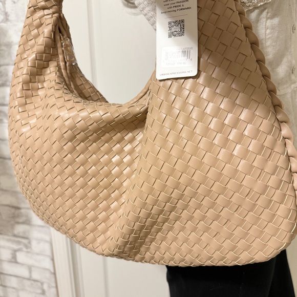 NEW Urban Expressions Laverne Hobo Weave Handbag - Picture 10 of 13